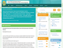 Tablet Screenshot of disnakertrans.bantulkab.go.id